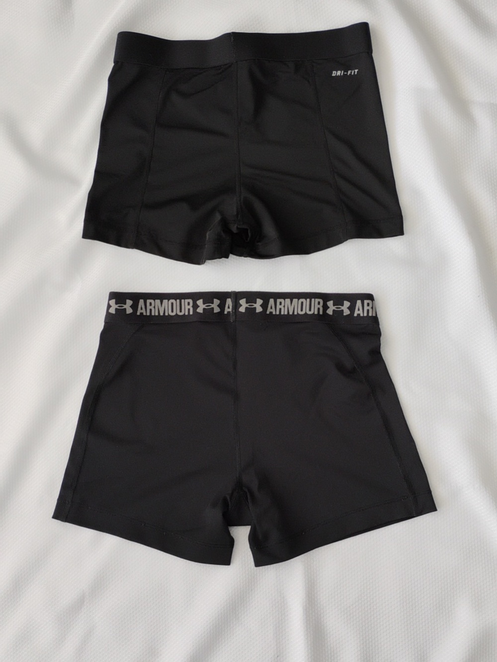 2 Pairs of Black Volleyball Shorts. Nike Pro Dri Fit 3" Under Armour 3.75" M - Picture 2 of 7